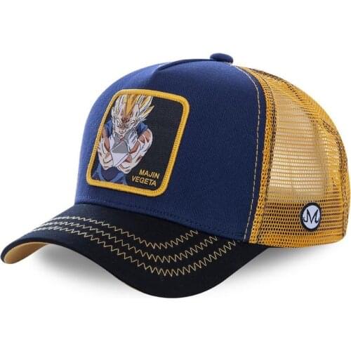 New Brand MAJIN VEGETA Snapback Cap Cotton Baseball Cap Men Women Hip Hop Dad Hat Trucker Mesh Hat Dropshipping