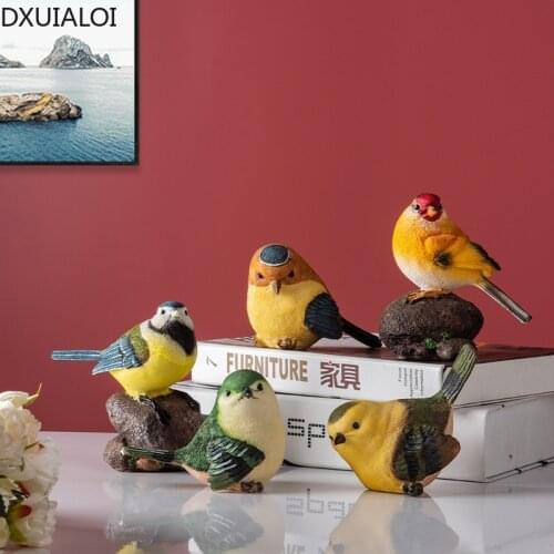 DXUIALOI creative resin crafts simulation bird model decoration garden courtyard balcony living room desktop home decoration