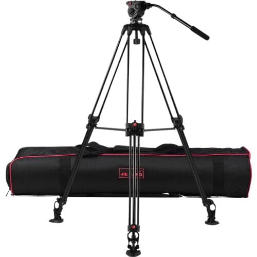 JIEYANG JY0508AM for DSLR SLR Canon Nikon Olympus DV Adjustable Aluminium Alloy Camera Tripod with Handle Fluid Head Carry Bag