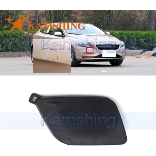 Kamshing For Volvo V40 1PC Car Front Bumper Tow Hook Cover Lid Tail Trailer Garnish Lid Towing Cap Shell Trim Hood Cover