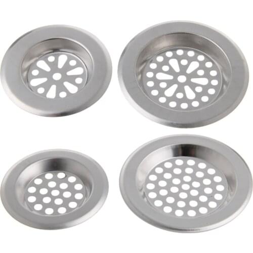 Stainless Steel Mesh Sink Strainer Kitchen Bath Hair Catcher Trap Drain Filter