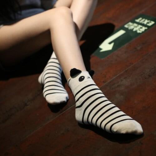 Cute Autumn Winter Women Sock Lovely Animal Women Panda Bear Pig Giraffe Cartoon Socks New Arrival Cotton Warm Socks
