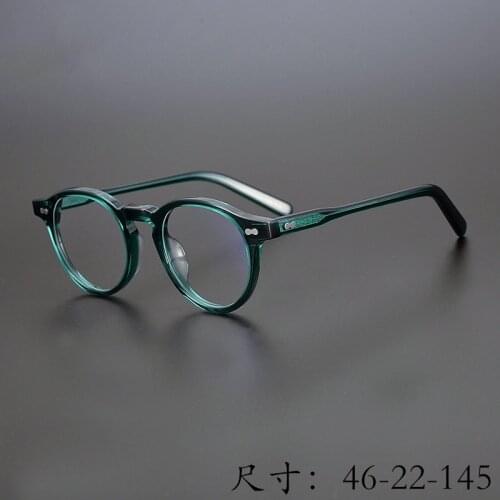 New Vintage Acetate Eyeglass Frame 9553 Hand Made In Japan Women Men Classical Round Style High Completed Quality