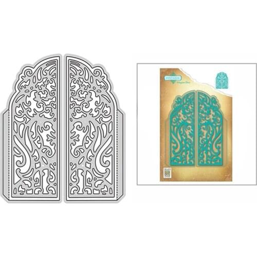 2021 New Flowery Door Shape Metal Cutting Dies for DIY Scrapbooking Decoration and Card Making Paper Craft Embossing No Stamps