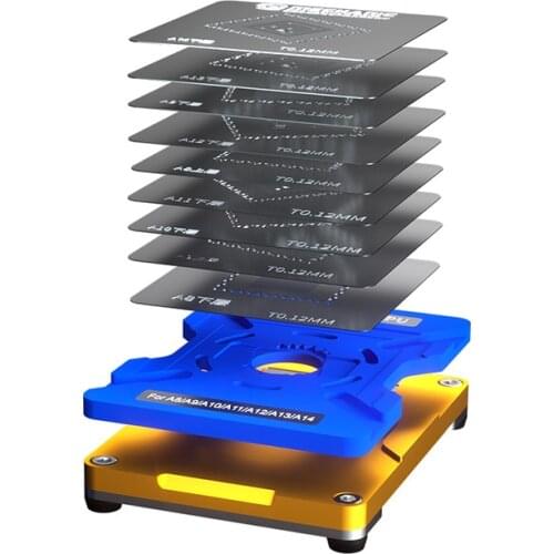 MECHANIC iCPU CPU Positioning Tin Planting Platform for iPhone A8 A9 A10 A11 A12 A13 A14 Tin Steel Mesh Positioning Fixture