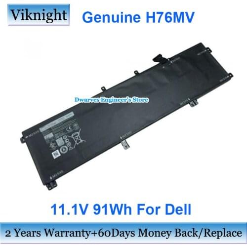 Genuine H76MV Laptop battery Y758W 7D1WJ 6BKVY1 245RR 0H76MY 07D1WJ for Dell XPS 15 9530 9560 P530 Precision M3800 11.1V 91Wh