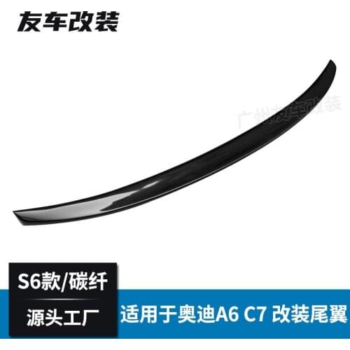 Suitable For Audi A6 C7 S6 Refitting s Real bon Fiber Rear Wing Car
