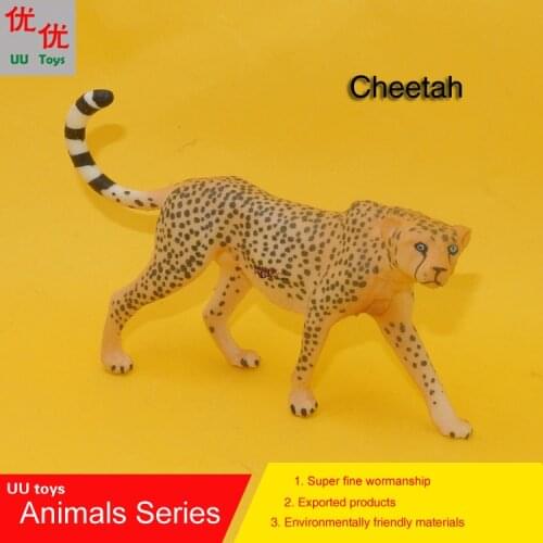 Hot toys: Cheetah Simulation model Animals kids toys children educational props