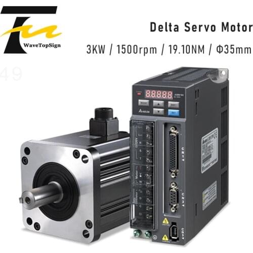 Delta 3KW Servo Driver ASD-B2-3023-B+ECMA-F11830RS/SS 19.10NM Motor Set Servo Motor+Servo Driver