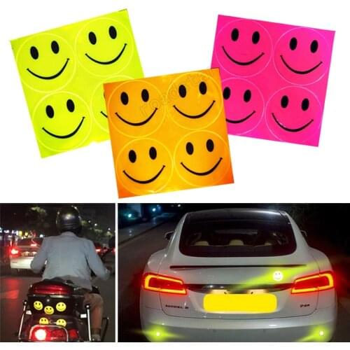 One pieces Prismatic sheeting Reflective Smiley Face for Car Free shipping