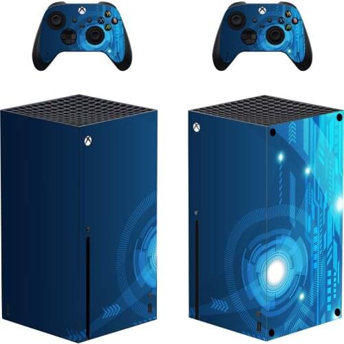 Digital Technology Style Xbox Series X Skin Sticker for Console & 2 Controllers Decal Vinyl Protective Skins Style 1