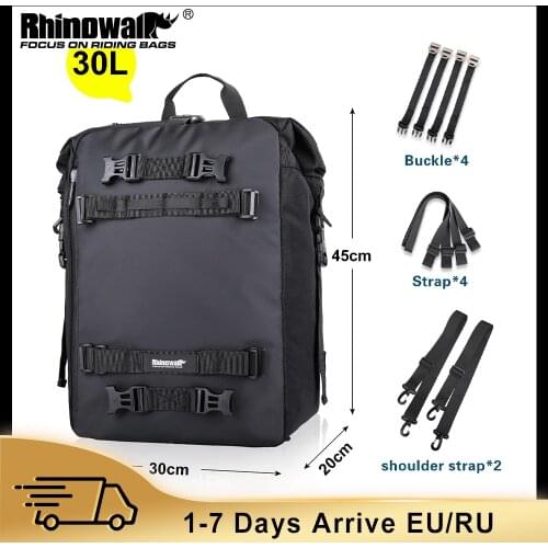 Rhinowalk Motorcycl Tail Bag Carrier Bags Rider Luggage 10L 20L 30L Multiple Purposes Moto Tail Pack Backpack Moto Saddle Bag