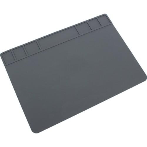 490x350x5mm Heat Insulation Silicone Pad Desk Mat Heat-resistant Maintenance Platform For BGA Soldering Phone PC Repair Station