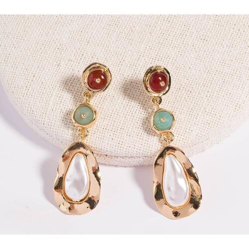 Women Earrings Charms Natural Stone Earrings Fashion Jewelry 2020 Female Wedding Earrings For Women Party Jewelry