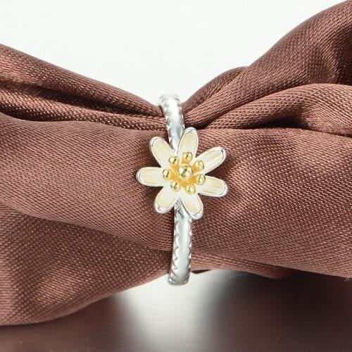 100% 925 Sterling Silver Lind Flower Ring Charms Love Cute Ring Fashion Rings Best Christmas Gift For Young girl Jewelry