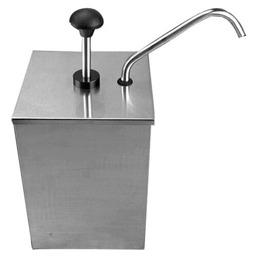 1 Bucket Sauce Dispenser Pump Squeeze Condiment Dispensing Stainless Steel