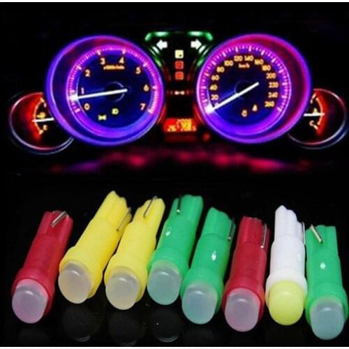 1PC Car Interior T5 LED 1 SMD DC 12V Light Ceramic Dashboard Gauge Instrument Ceramic Car Auto Side Wedge Light Lamp Bulb N6