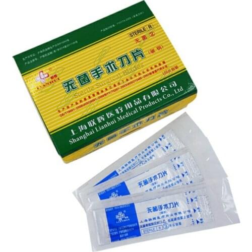 100Pcs/lot 10# 11# 12# 15# 20# 21# 22# 23# 24# Sterile Medical Carbon steel surgical blade with independent packing