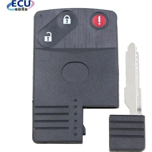2+1 Button Smart Card Remote Key Shell for Mazda 5 6 CX-7 CX-9 RX8 Miata MX5 3 BTN