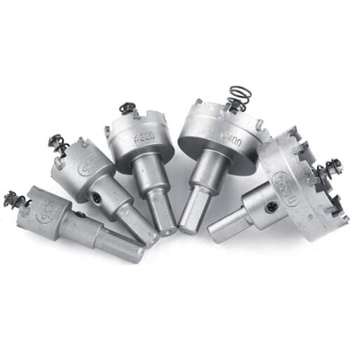 5Pcs 20/25/30/40/50mm HSS Drill Bit Hole Saw Set Carbide Tip TCT Core Metalworking Hole Cutter Soft Metal Sheet Drilling Tools