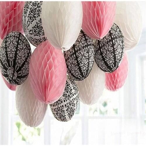 5pcs/lot 6"(15cm) Decorative Tissue Paper Honeycomb Balls Flower Pastel Birthday Baby Shower Wedding Holiday Party Decorations