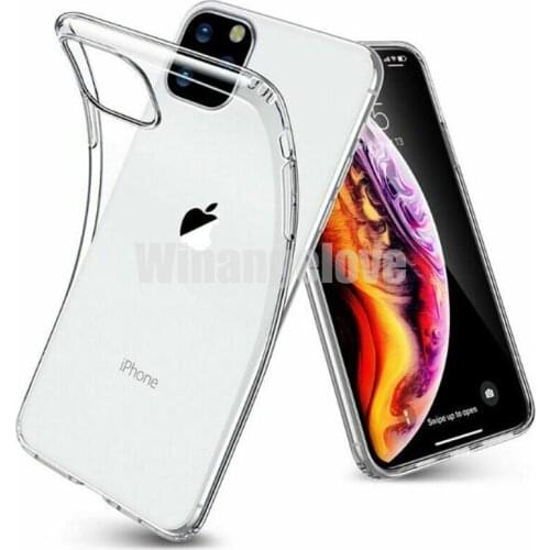 500PCS/Lot Soft TPU Transparent Clear Phone Case Cover Soft Cases For iPhone 11 pro max 7 8 plus X XS