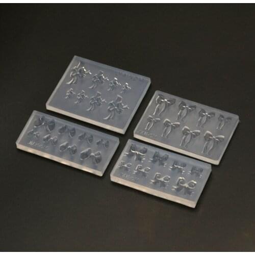 Handmade Super Mini Bowtie Ribbon Silicone Resin Mold Small Bowknot Nail Art Decor Resin Casting Mold Art Craft Tools