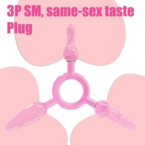 3 in 1 Anal Beads Jelly Anal Plug Butt Plug G-spot Prostate Massager Silicone Adult Sex Toys For Woman Men Gay Erotic Products
