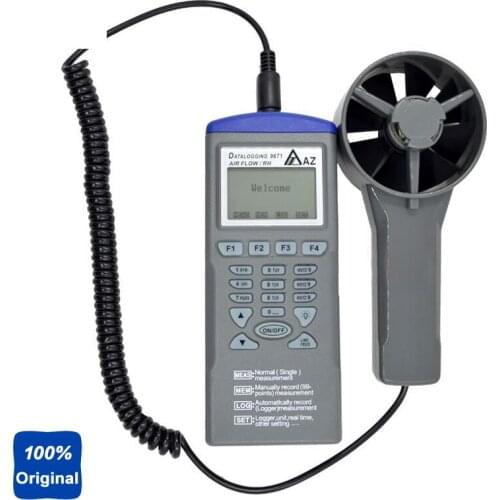 Anemometer, Air velocity meter/ Wind speed meter/ Temperture. Humidity Logger AZ9671