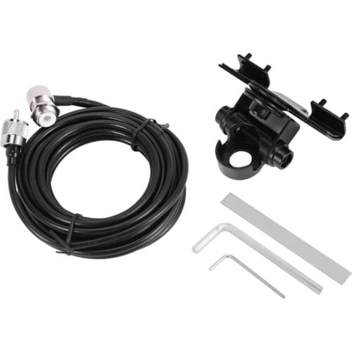 RB-400 Car Antenna Mount Bracket + 5M PL259 Connector Extend Cable Feeder Cable for Mobile Radio TH-9800 BJ-218 KT8900