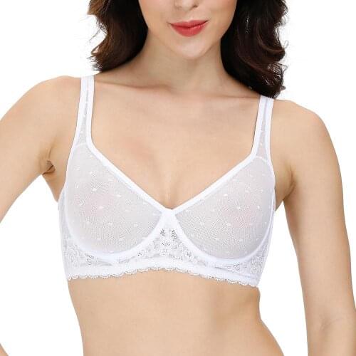 New Sexy Women Mesh Lingerie Underwire Hollow Bras Unlined Dropshipping 70 75 80 85 90 100 A B C D DD E DDD F