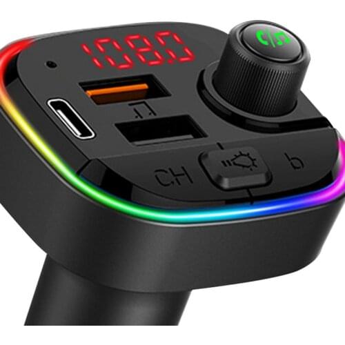 C7/12/13 Q15 Car Bluetooth MP3 Quick Charge Lossless ABS In-car Charger with 3 USB for Automobile