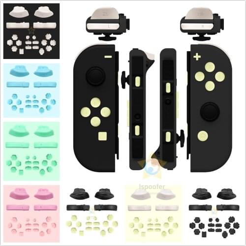 Black Replacement For Switch Joycons L R ZL ZR Button ABXY D-Pad Button SL SR Buttons For Nintendo Switch Joycons Left Right