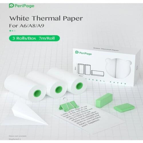 Peripage Long Lasting Thermal Photo Paper Thermal Labels Paper Sticker Receipt Paper Printer For A6 A8 A9 Photo Printer Papeles
