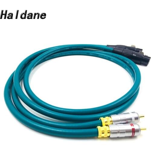 Haldane Pair Type-1016 RCA Male to 3pin XLR Feamle Balacned Audio Cable RCA to XLR Interconnect Cable with CARDAS CROSS USA-Cabl