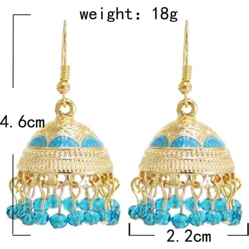 Pendant Pierced Indian Jewelry Jhumka Indian Earrings Traditionally Bohemian Earrings Vintage Color Pearl Tassel Dangle Earrings