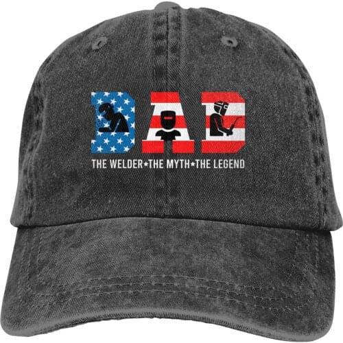 Dad The Welder Myth Legend Father Welding Gift Baseball Cap cowboy hat Peaked cap Cowboy Bebop Hats Men and women hats