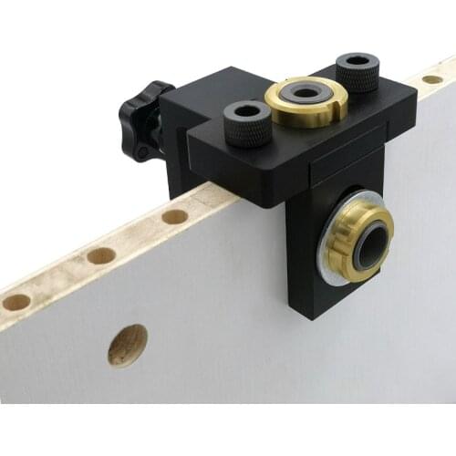 Furniture Connector Drillbit 3 In 1 Adjustable Doweling Jig Woodworking Pocket Hole Jig for Drilling Guide Locator Puncher Tools