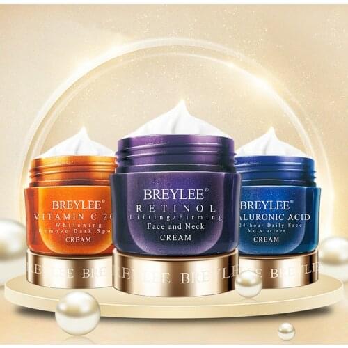 BREYLEE Face Cream Retinol Anti Wrinkle Vitamin C Hyaluronic Acid Moisturizing Day Cream Whitening Skin Care Acne Treatment
