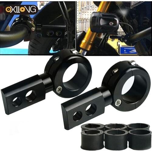 Motorcycle Spotlight Bracket Fog Lamp Light Holder Adapter Bumper Bar Mount For Honda Yamaha Suzuki Triumph Ducati Scrambler