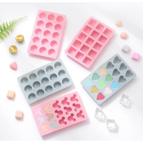 Cartoon mouse gummy chocolate mold 3D heart/strawberry cake pudding mold Childrens food supplement box Square round ice mold