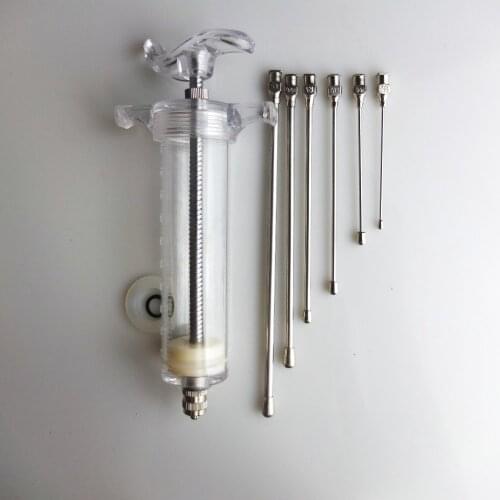 Set of 1PC TPX syringe 50 ml + 6 PC crop neeedles (straight )