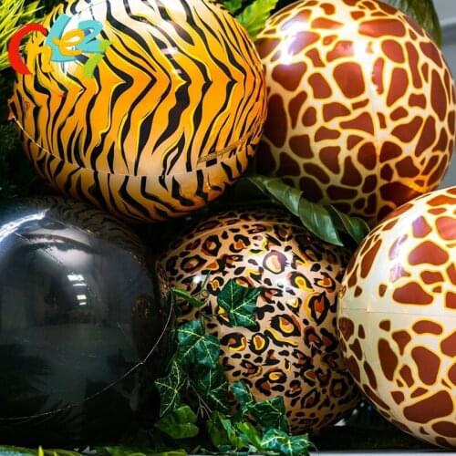 New 4D Animal texture balloons tiger Leopard snake pattern helium ballon Wedding birthday party decoration supplies Photo Props