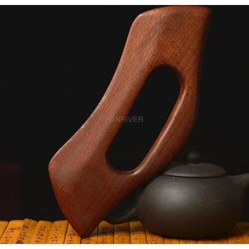 New Carbonized Wooden Guasha Massage Scraper Pressure Therapy Acupoint Massager Facial Body Health Care Handle Massage Tool