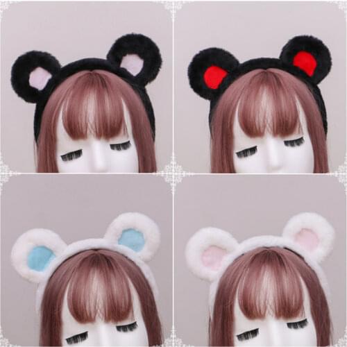 Sweet Lolita Bear Ears Hair Band KC Anime Maid Cosplay Hairwear Accessories D567