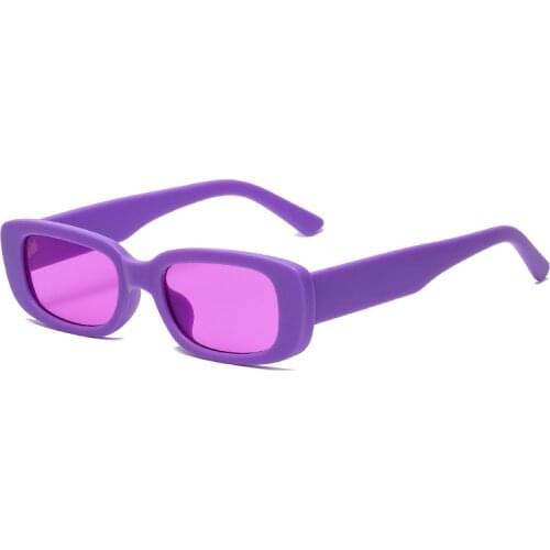 Vintage Square y2k Sun Glasses Small Rectangle Colored Eyewear shades for Women Matte Macaron Colors Sunglasses