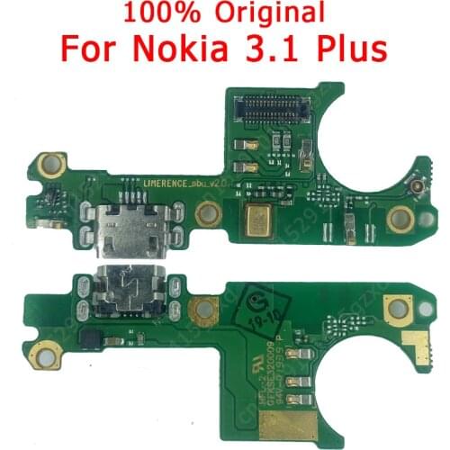 Original Charging Port For Nokia 3.1 Plus Charge Board USB plug PCB Dock Connector Flex Cable Replacement Spare parts