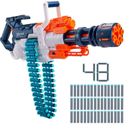 X-shot, Crusher Excel launcher, childrens toy gun, 35 darts machine gun, crusher ammunition, rotary barrel