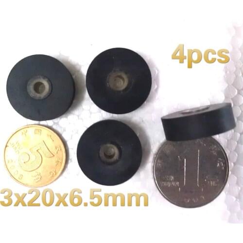 4pcs 3x20x6.5mm pinch roller for vintage tape recorder pressure pulley cassette deck audio player