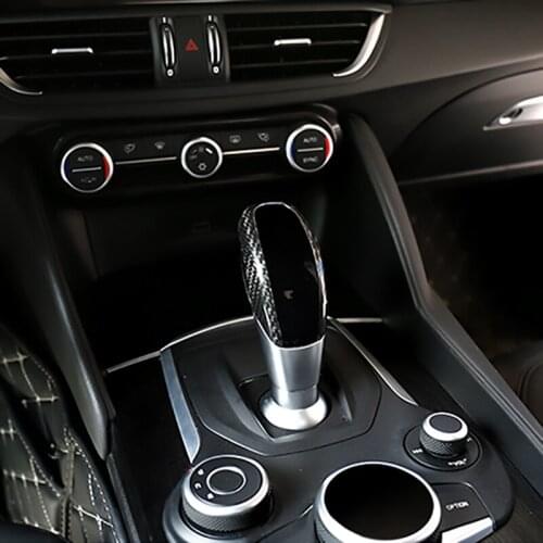 Alfa Romeo Giulia 952 Stelvio 949 2017-2019 gear lever head knob strip cover decoration car carbon fiber interior trim